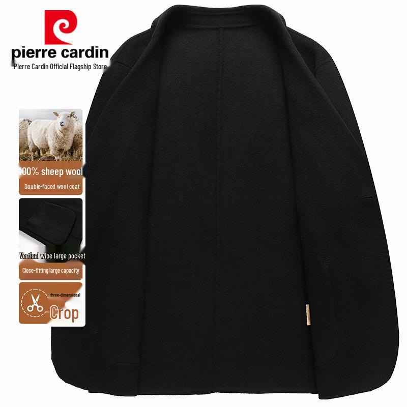 Pierre Cardin 100% Merino Wool Double-faced Short Coat