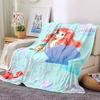 1pc Little Mermaid Name Blanket Lightweight Flannel Throw for Sofa Bed Travel Camping Livingroom Office Couch Chair