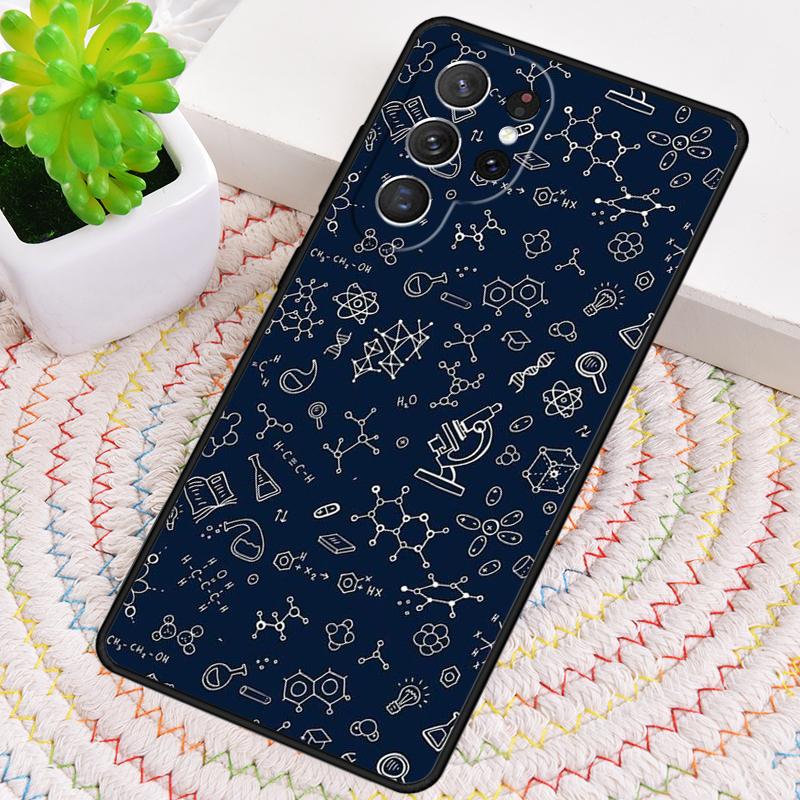 Atom Science Chemistry Phone Case for Samsung Galaxy note 10 pro S26 Ultra S23 S24 FE S25 S21 S22 PLUS shockproof Cove