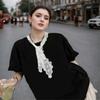 Elegant Lace Scarf With Embroidery Pattern Neck Wrap Multiuse Waistband For Fashionable Women And Lady Formal Occasion