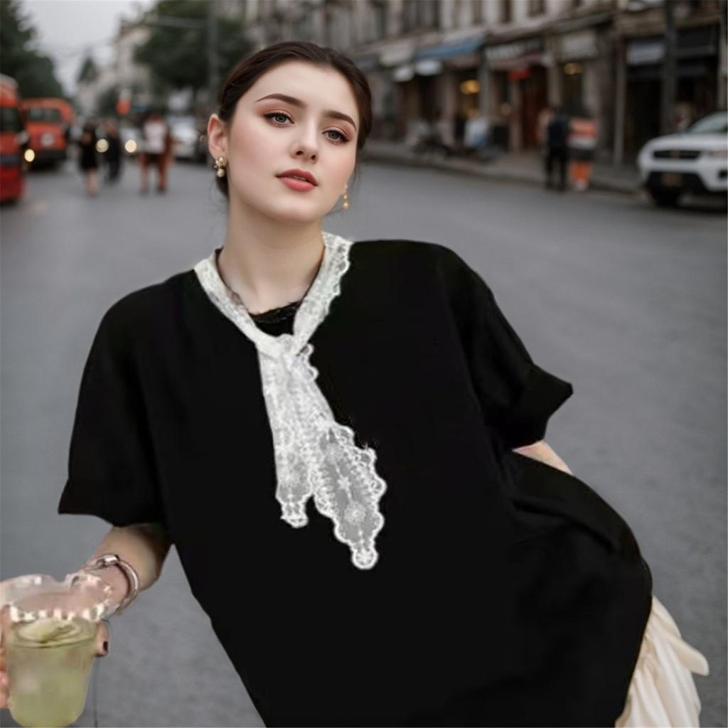 Elegant Lace Scarf With Embroidery Pattern Neck Wrap Multiuse Waistband For Fashionable Women And Lady Formal Occasion