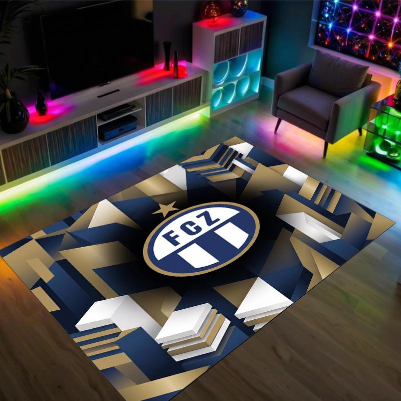 Tappeto in Velluto di Cristallo Design FC Zürich Accogliente Non?Tappeto Stampato Antiscivolo per Camera da Letto Soggiorno Ingresso