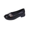 Fashion Shoes for Women 2024 Moccasins Square Toe Ladies Summer Footwear Black Low Heel Elegant Fashion On Sale Casual Chic Spring