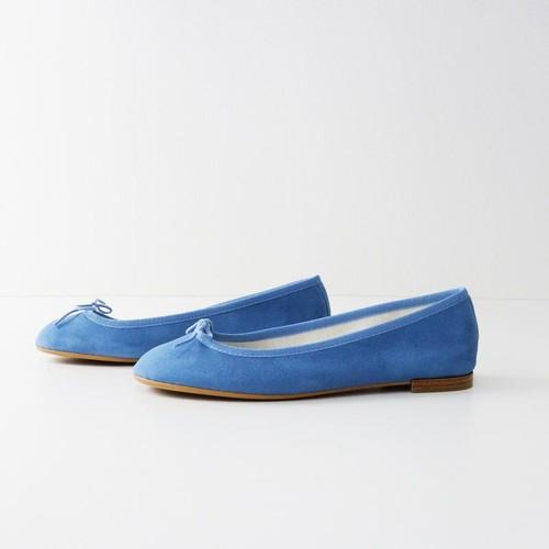 Scarpe décolleté da ballo Repetto Cendrillon Piatte Pelle scamosciata Blu Nastro Taglia EU 36 Giappone