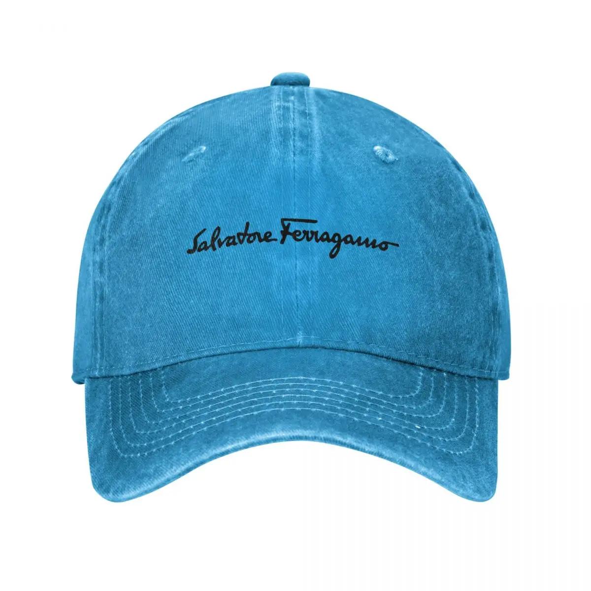 

Кепки Бейсболки Унісекс Salvatore Ferragamo Італія Бренд Взуття Потертий Денім Прана Кепка Капелюх Повсякденний Вуличний Літній Подарунок Snapback Adjustable