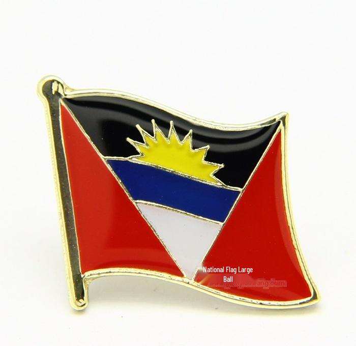 World Flags Enamel Lapel Pin - UK & US Iron Brooch with Drip Glue and Baking Paint Finish.