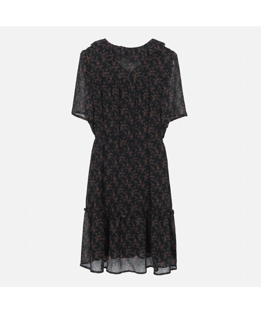 THURSDAY ISLAND Flower Pattern A-Line Midi Dress_T254Mop250W