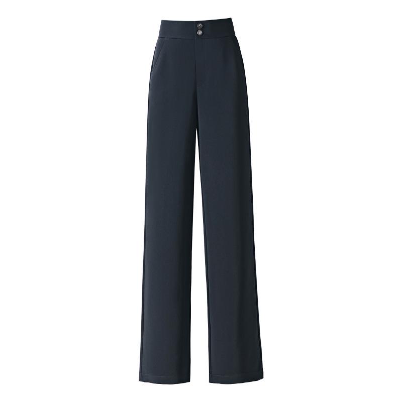 Women's High Waist Wide Leg Trousers - 2025 Spring Collection, High-End Drape, Casual Straight Leg Pants