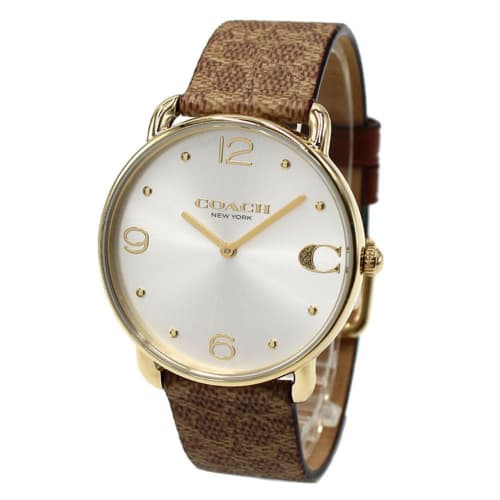 

Coach Women s Elliott Unisex Leather Watch with Leather Strap 14504205