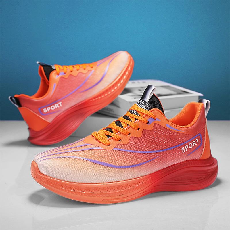 Pánská sportovní běžecká obuv Ultralehká Měkká podrážka Odpružení Barevný přechod Ležérní sportovní Pánská obuv