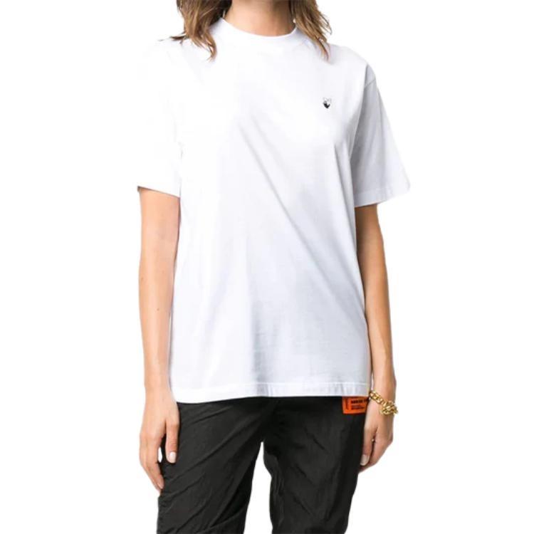 (WMNS) Off-White Back Flowers Arrow Short Sleeve White Women's OWAA049E20JER0090155