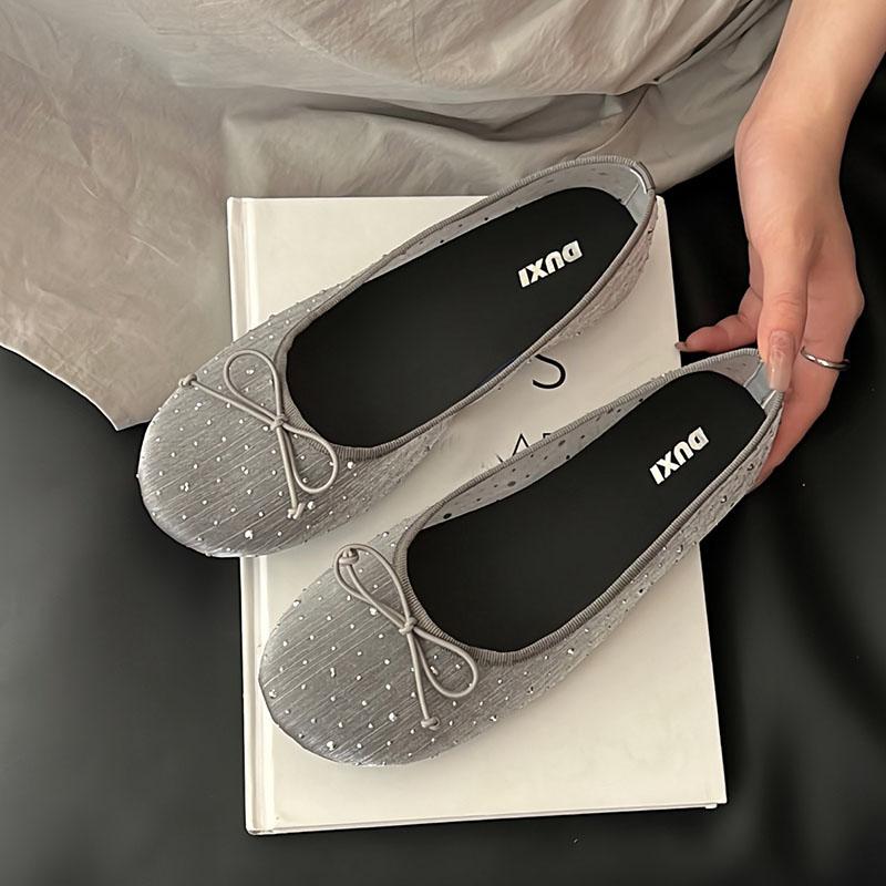 Fashion Fashion Bling Ladies Flats Slip On Shoes New 2025 Female Designer Butterfly-Knot Footwear Shallow Women Ballet Flats Dance Shoes