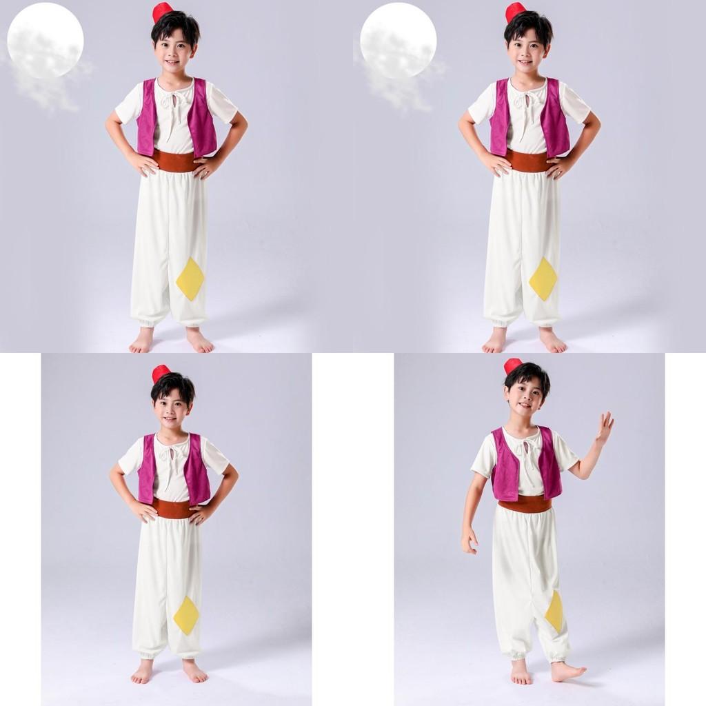 Aladdin Kostüm für Kinder Magisches Prinzen Outfit aus Bambusfaser für Bühnenauftritte