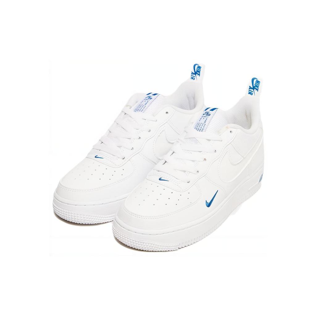 Nike Air Force 1 Lv8 Fashion Comfortable Non-Slip Shock Absorption Low-Top Kids Sneakers Kids Sneakers White Blue FB8034-100