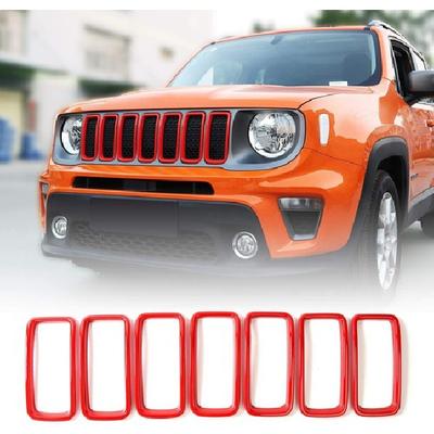 - Jeep Renegade Front Grill Grille Erts | Red | Easy Tallation | 1 Year Manufacturer Warranty Car Exterior Accessories