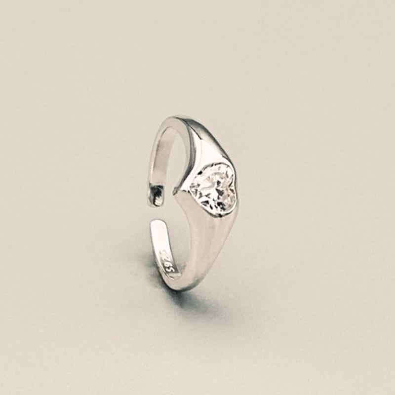 BEFORE MOONRISE [Silver 925] Romantic Heart Ring SR28