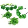 StPatricks Day Headband Fabric Flower Hair Hoop Music Festival Women Headwear