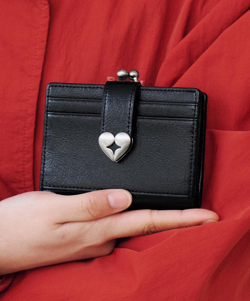 Fennec Crinkle Hearty Frame Bridge Wallet - Black