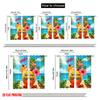 2pcs 2D Flat Printing Party Curtains Welcome Summer Tropical Drink Polyester Without Electricity Festive Holiday Use for Home