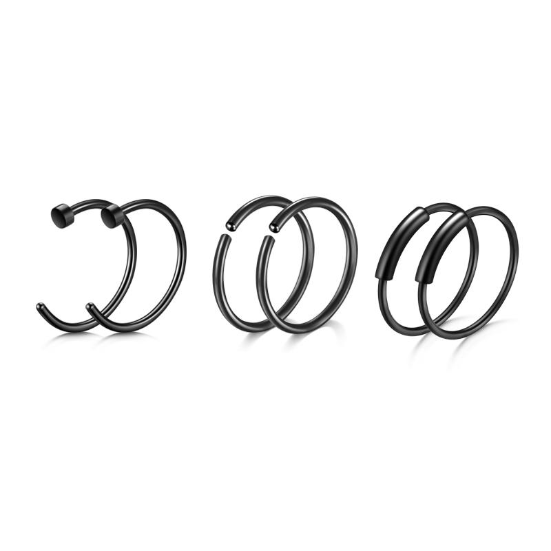 5/6/21 Stück 20G Nasenstecker Edelstahl Nasenflügelstecker Schrauben Nasenring Hoop Körperpiercing Silber Gold Farbe Herz Nasenstecker