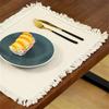 Effen Katoen en Linnen Placemat, Stoffen Tafelkleed voor Thuis, Hittebestendige en Warmte-isolerende Westerse Stijl Onderzetter, Schaalonderzetter