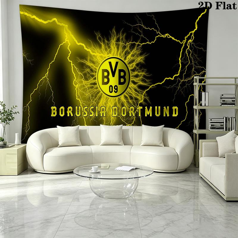 Borussia Dortmund Wall Tapestry Aesthetic Wall Hanging Printed Fabric Blanket Decorative Tapestries for Bedroom Living Room Home Decor