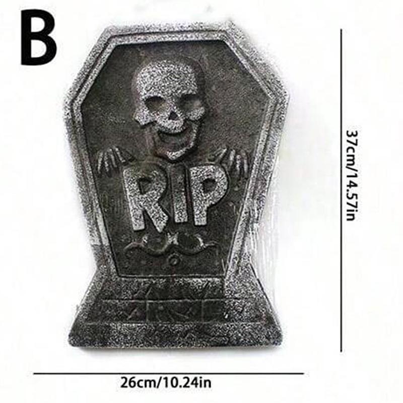 1PC Halloween Foam Tombstone with RIP Letters Scary Graveyard Decoration for Yard Haunted House Party Display Easy Assembly