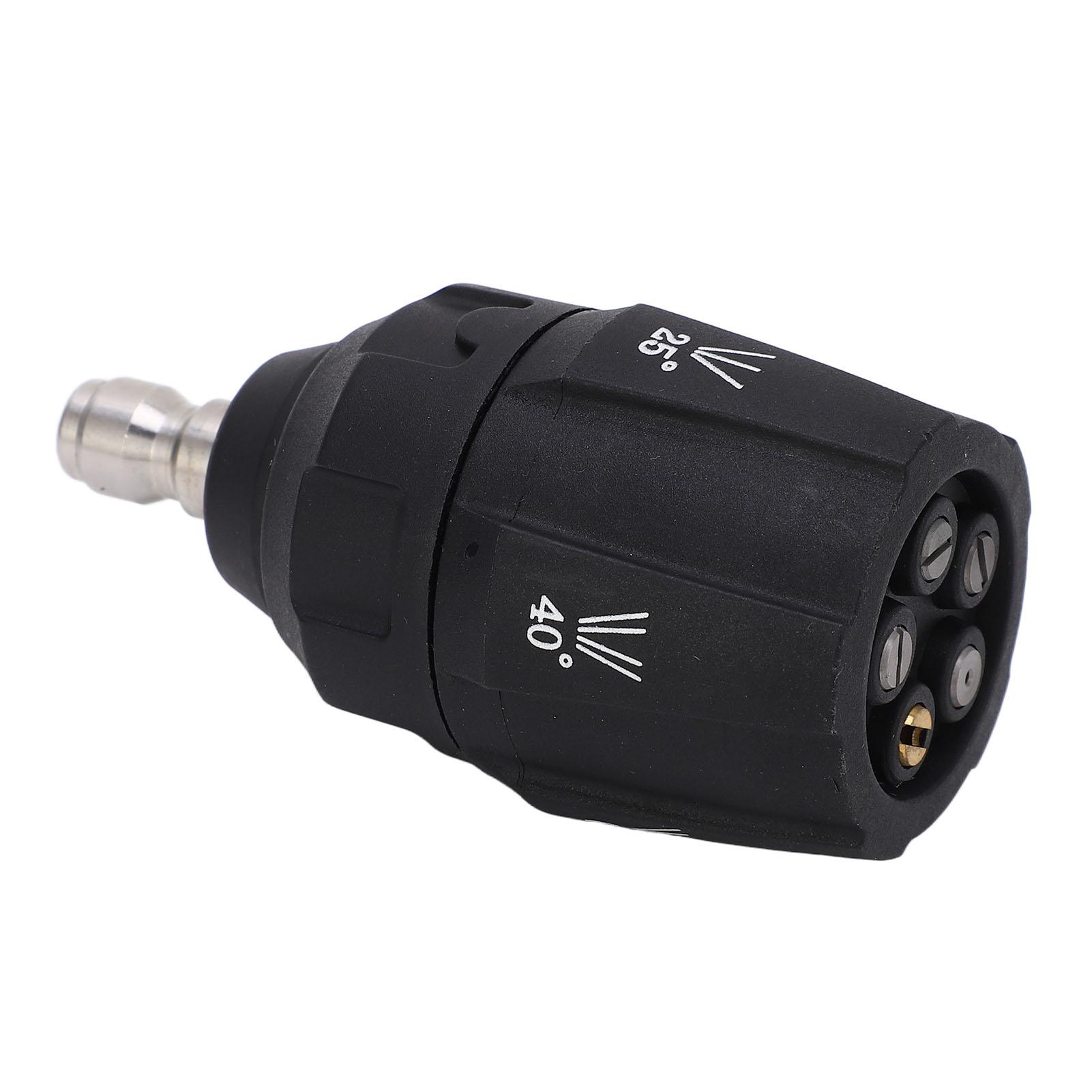 

Pressure Washer Nozzle 5 in 1 Adjustable 360 Degree Multi Rotating Spray Head Tip 1 4in Quick Connector