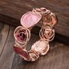 Elastic Buckle Colored Oil Rose Bracelet Women's Hand Bracelet  Gifts for Women Girl