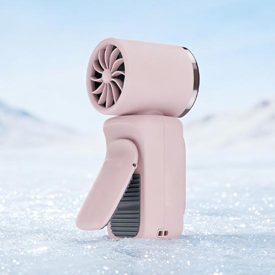 Portable Clip-on Fan Handheld Mini Fan USB Rechargeable Ice Cooling Personal Fan for Outdoor Office Travel Summer Cooling Device