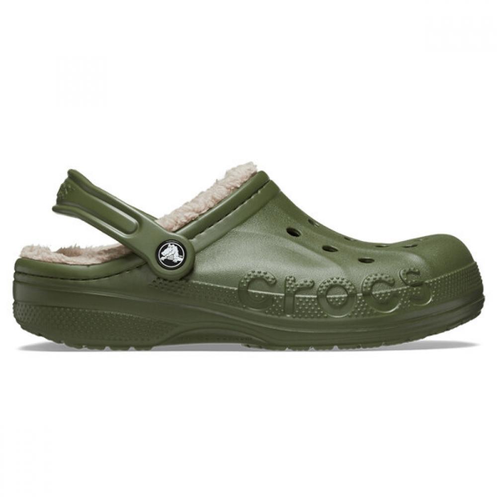 Crocs Baya Lined Clogs Army Green 205969 3tc
