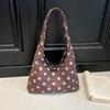 Shoulder Bag Women Fabric Polka Dot Large Capacity Daily Commute