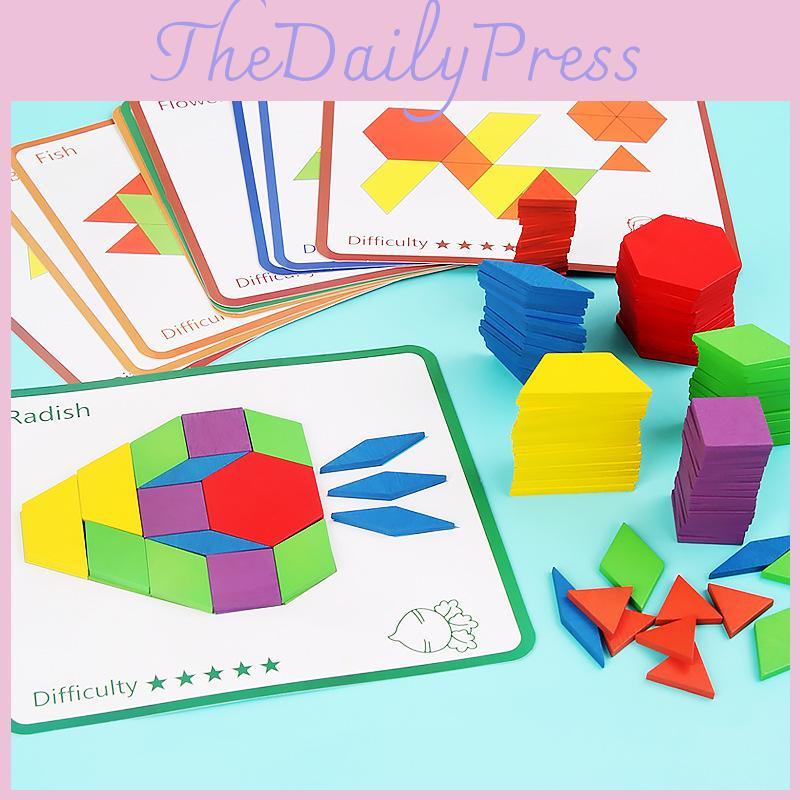 Wooden Shape Puzzle Educational Toy For Kids With Color Matching For Early Learning Development