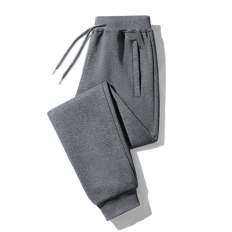 2025 Men's Loose Fit Velvet-Lined Winter Sports Pants with Zipper Cuffs
