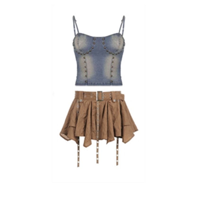 

150.00кг Богемный стиль Сексуальная юбка Подтяжки Джинсовый жилет Сексуальный Экспортный Большой размер Женская одежда Мода Vest M(Within the recommended 50.00kg)