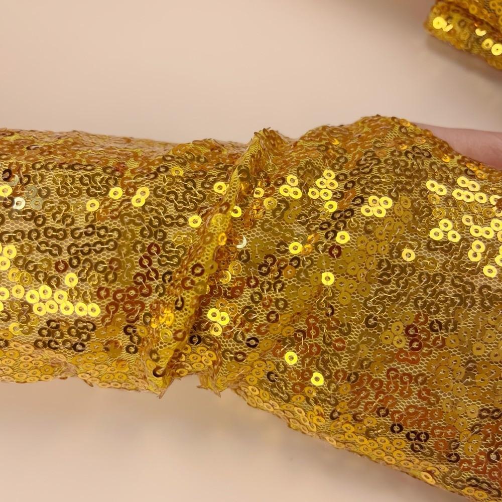 Guanti da Palco Riflettenti con Paillettes Dita Scoperte Elastiche Accessori per Performance Cosplay