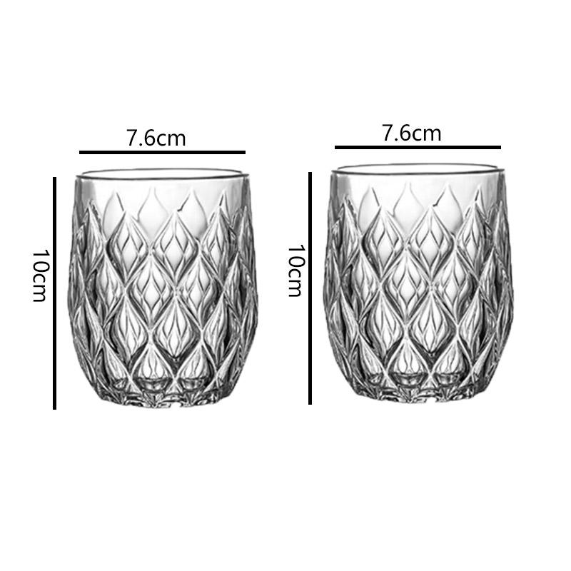 

310мл/360мл Премиальный бокал для вина Изысканная бутылка для воды Прозрачные бокалы для виски Иностранные бокалы для вина Бытовая посуда для напитков Чашка для напитков 2pcs