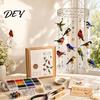 Modern Minimalist Patio Decor Graceful Bird Wind Chime, Stained Outdoor Sun Catcher Windchime, Colorful Yard Dreamy Romantic Room Accents Decorations,