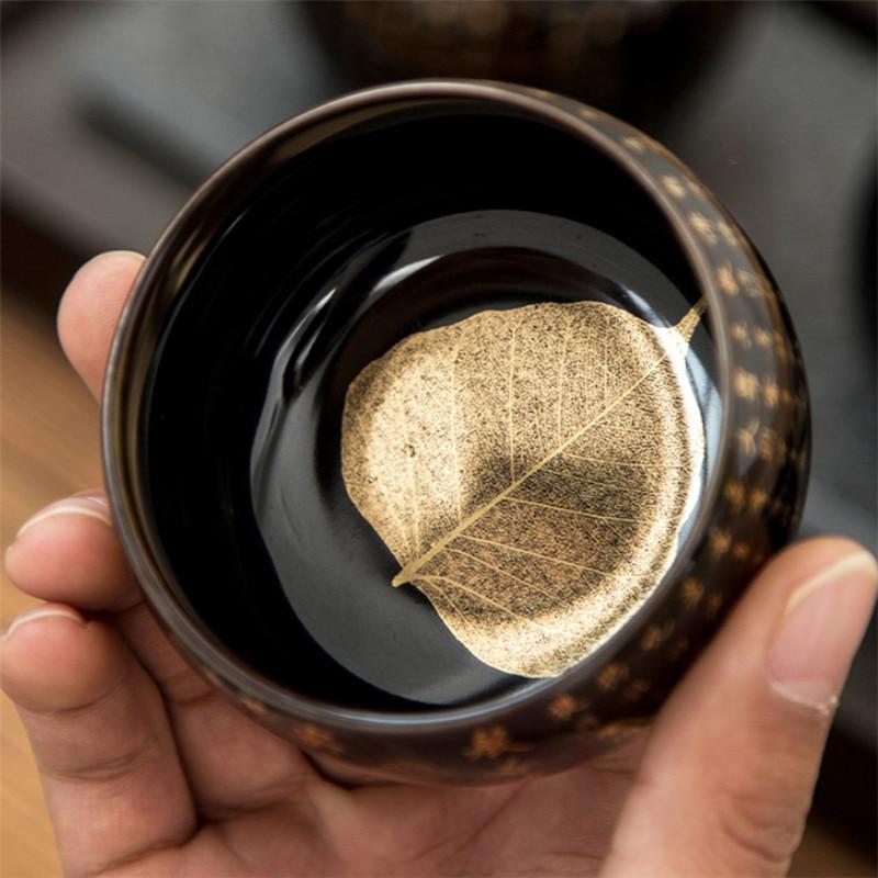 Hi Keramické srdce Sutra šálek na čaj Porcelain Leaf Master šálek na čaj Zen Buddha Kancelářský hrnek na vodu Domácí dekorace Nádobí na pití
