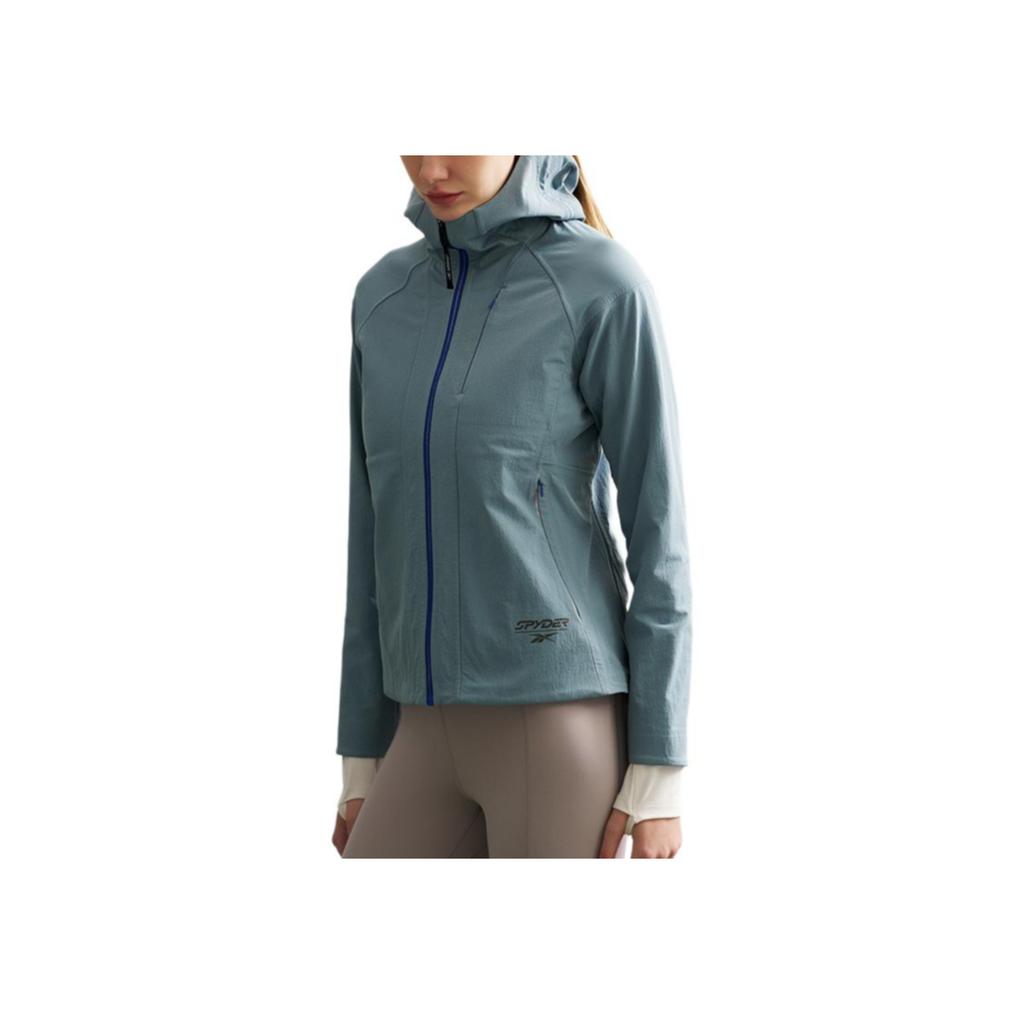 Reebok X Spyder Collaboration Trendy Sports Casual Windproof Hiking Jacket Women Jacket Light-Blue 24FRL104WGB1