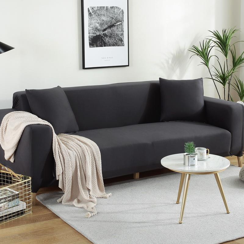 

Сплошной цвет эластичные чехлы для диванов для гостиной, угловой L-образный чехол для дивана, чехол для кресла, чехол для стула, 1/2/3/4 местный 1 шт. S Size (90-140cm)