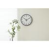 Fujiboeki Wall Clock, 25cm W X 4cm D X 25cm H, Black, Silent, Continuous Second Hand, Simple Design, 37858, Small