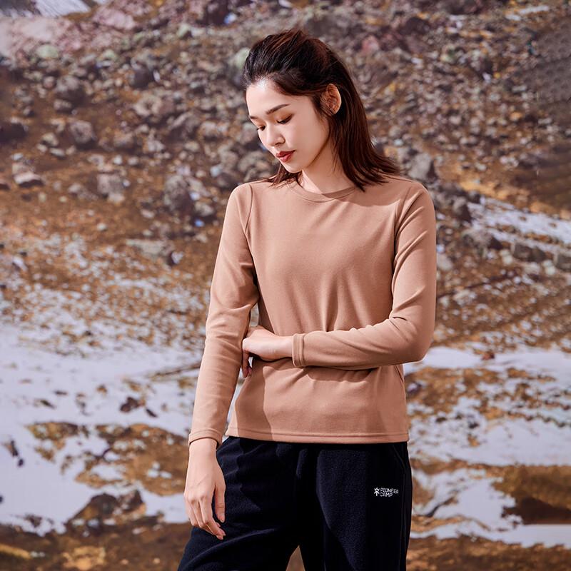 

Women s Fleece Lined Mock Neck Thermal Long Sleeve T-Shirt M