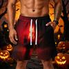 Herren Lässige Shorts im Halloween-Design mit lockerem Schnitt, elastischem Bund, Kordelzug und Taschen für Outdoor-Sport und den täglichen Gebrauch