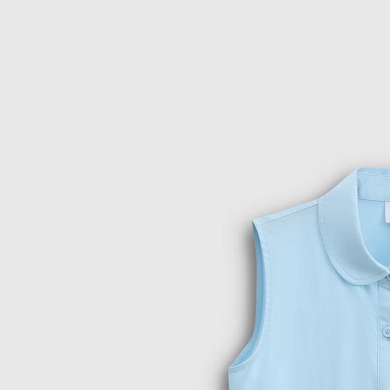 Gap Girls' Cotton Bear Doll Collar Sleeveless Tiered Dress