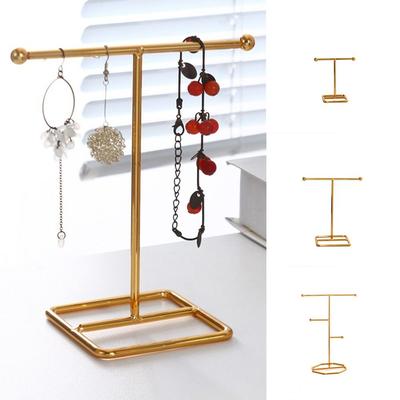 Zinc Zinc Alloy Jewelry Display Stand T-Shape Jewelry Organizer Simple Earring Hanger  Girls