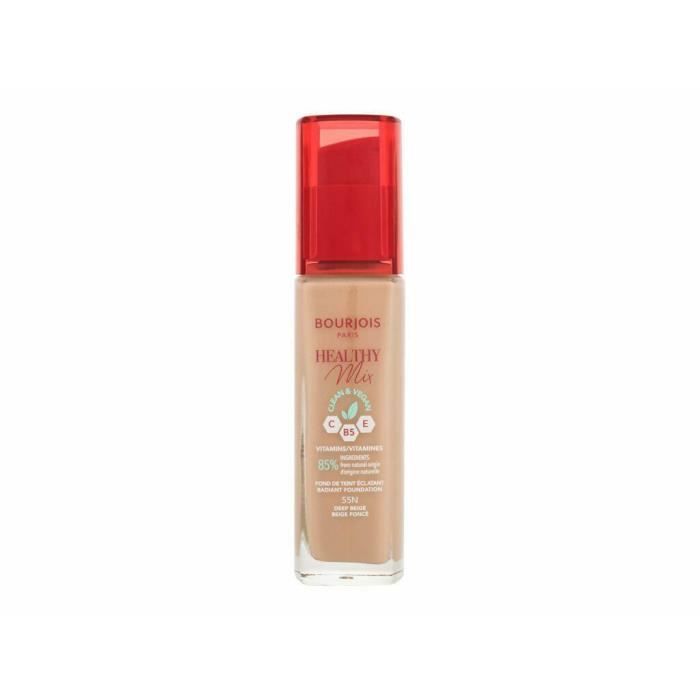 Fond de Teint - Bourjois - Healthy Mix Clean &amp; Vegan - 30ml - Beige Profond 55N - Vegan et Naturel