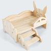 Small Pet Bed Toy for Hamster Cage Platform Resting Bed Wood Climb Toy GuineaPigs Platform Toy for Small Animals