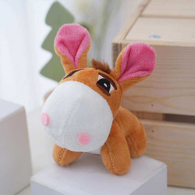 Plüsch-Esel-Schlüsselanhänger mit weichem Kurzplüsch für Taschen und Geschenke