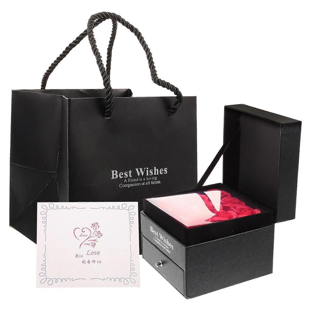 Flower Jewelry Box for Storage 2Sets Gift Box for Valentines and Birthdays
